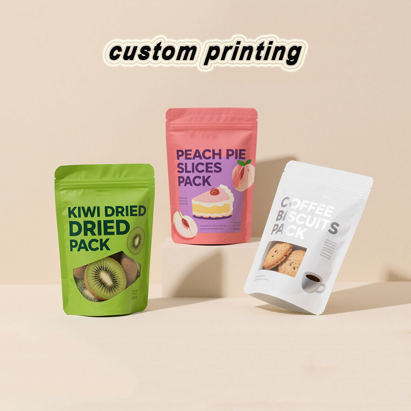 Xmas Food Snacks - Custom Matte Stand-up Aluminum Foil Ziplock