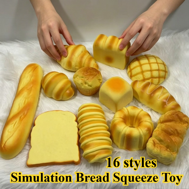 Food & Snacks Colouring Book - Slow Rebound Stretch Squeezing Simulation Bread