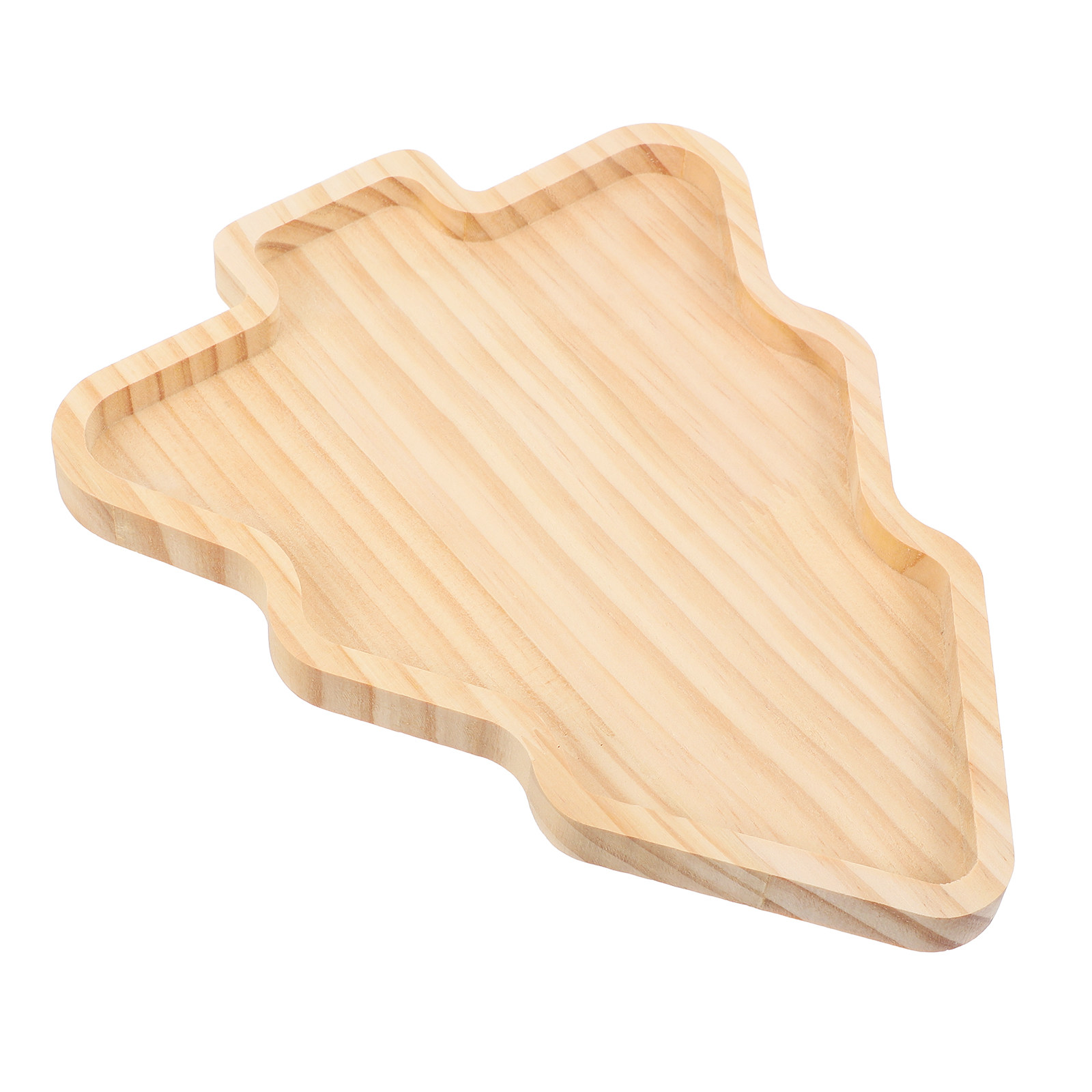 Xmas Food Snacks - Wooden Appetizer Tray Christmas Tree Shaped