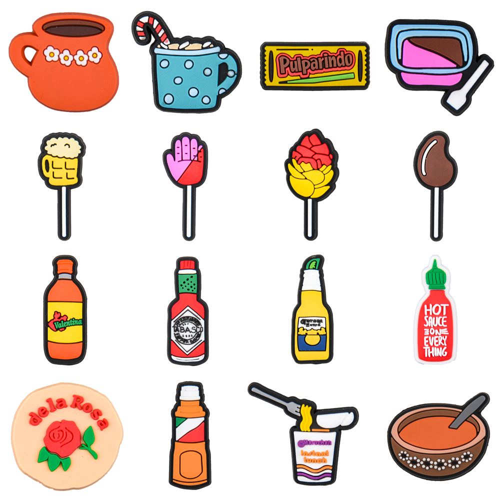 Food Snacks Gifts - Mexican Shoe Charms Food Snacks Sauce