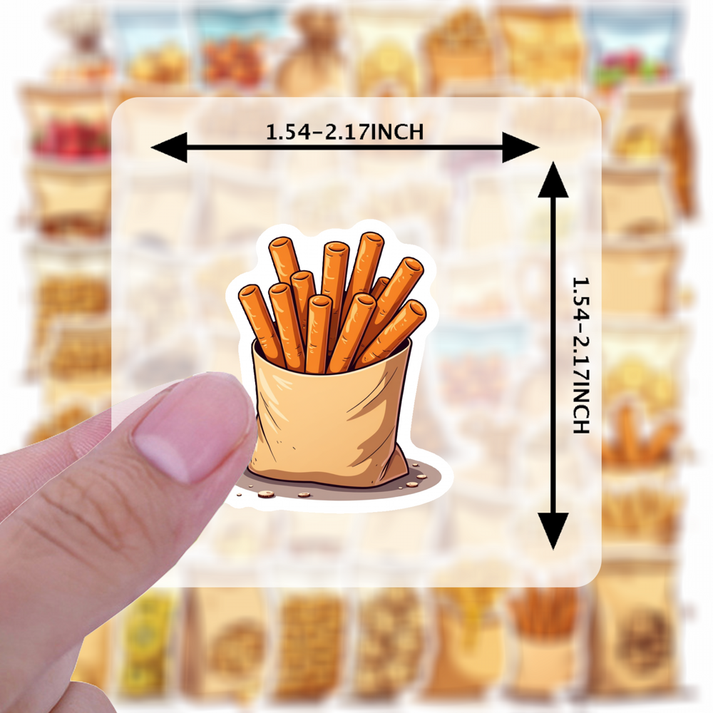 35pcs-100pcs Decals  crunchy S - Snacks Food Labels recensie en prijs