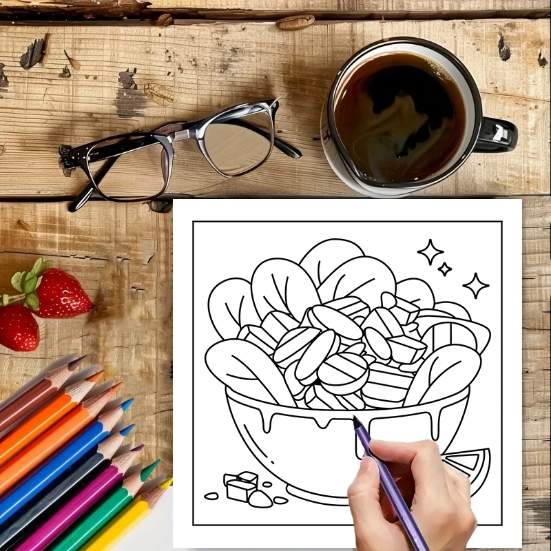 Easy Food and Snacks Coloring  - Food Snacks Drawing recensie en prijs