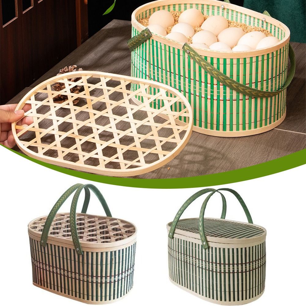 Durable Handmade Bamboo Basket - Food Snacks Gifts recensie en prijs