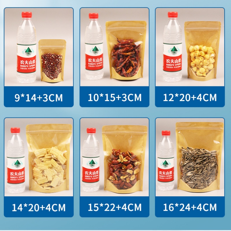 100PCS Clear Front Stand Up Kr - Food Day Snacks recensie en prijs