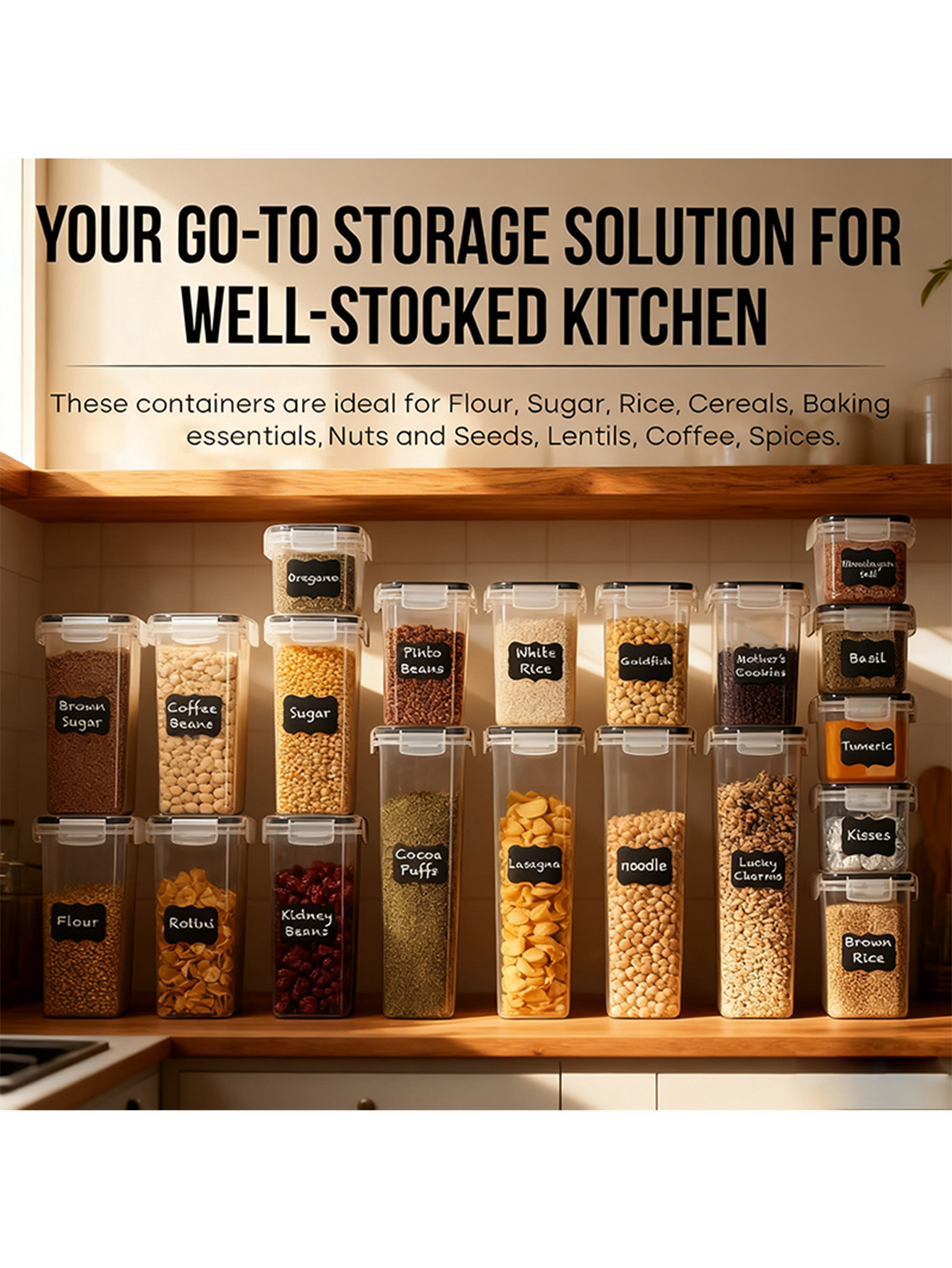 30PCS-Airtight storage bins, m - Snacks Food Labels recensie en prijs