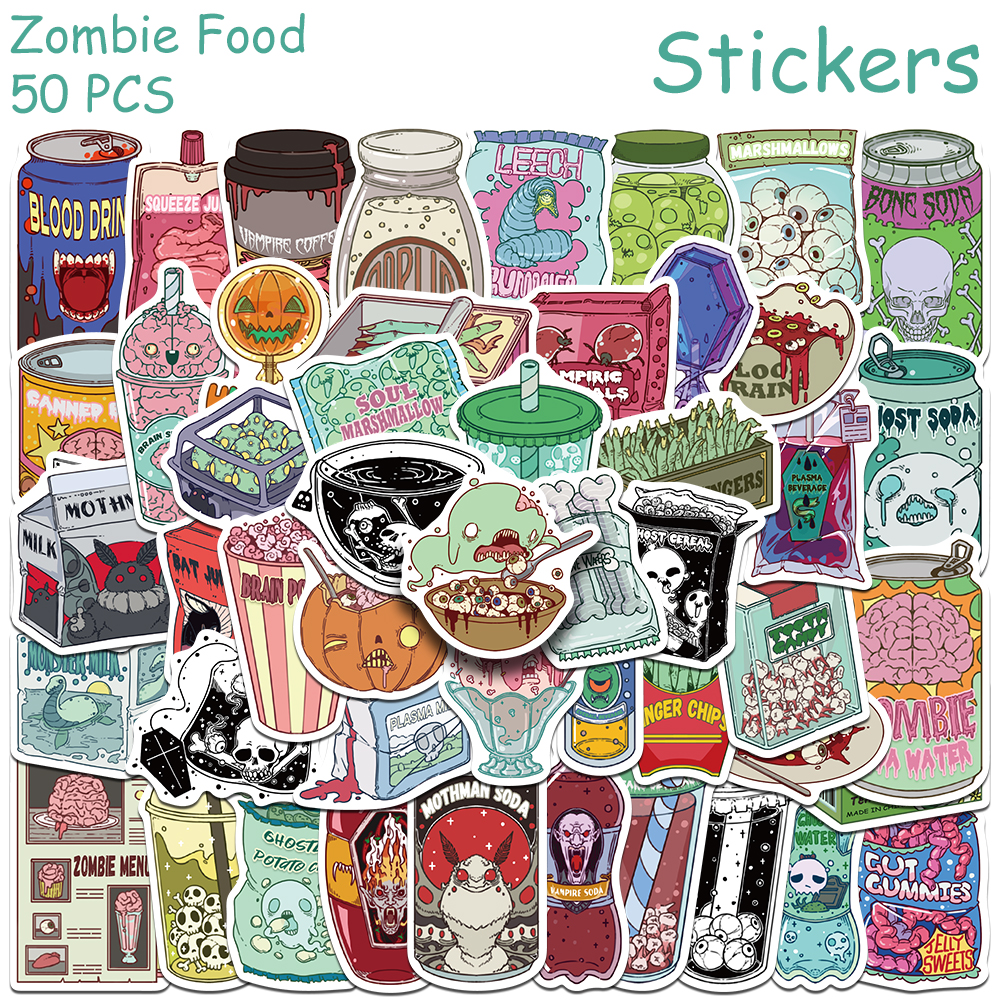 50pcs Horrible Zombie Food Sti - Zombie Snacks recensie en prijs