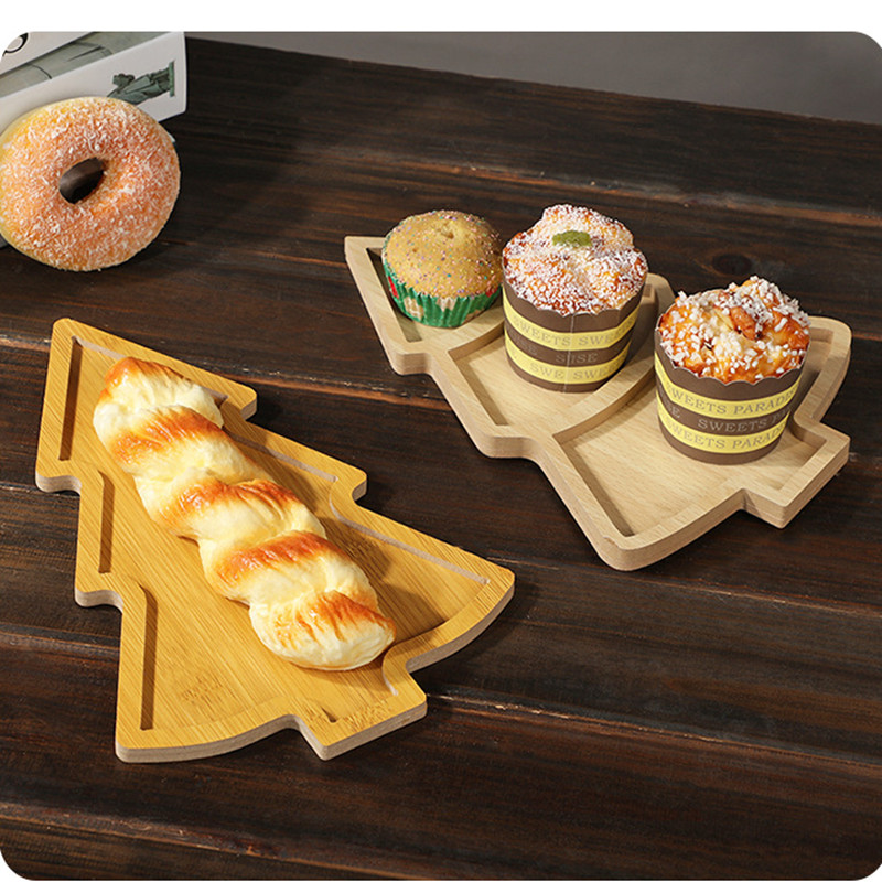 Christmas Plate Wooden Tray Xm - Xmas Food Snacks recensie en prijs