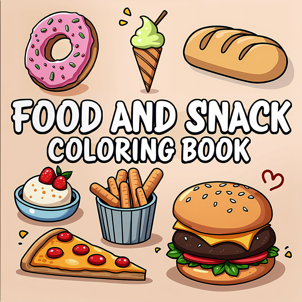 FOOD AND SNACK Coloring Book F - Food Snacks Drawing recensie en prijs