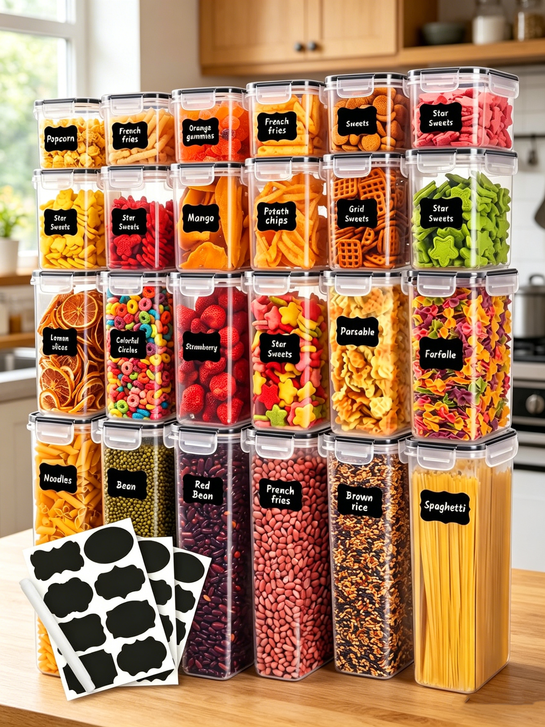 42PCS-Kitchen,Airtight food st - Snacks Food Labels recensie en prijs