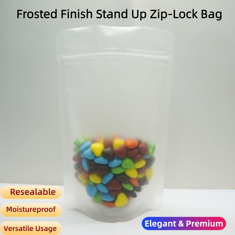 100pcs Matte Clear Stand Up Zi - Food Snacks Items recensie en prijs