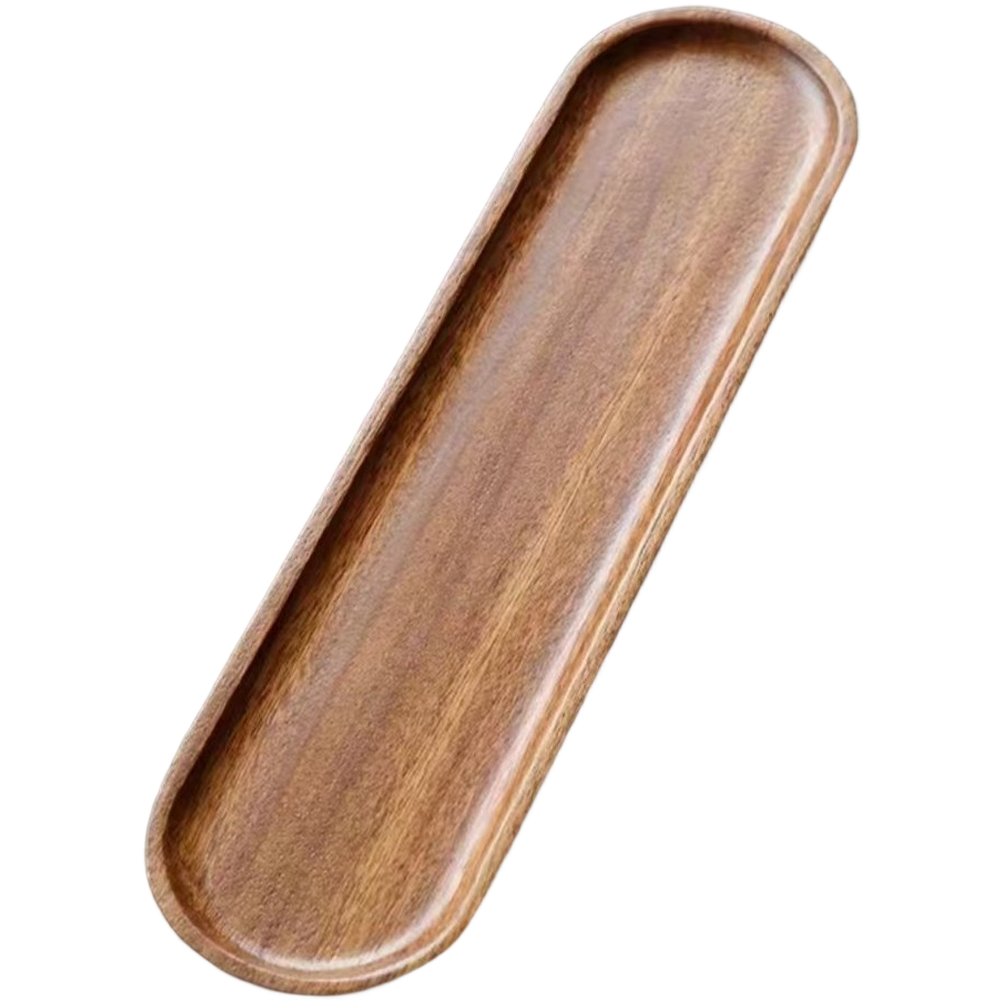 Walnut Wood Tray Tableware Rec - Food In Japanese Snacks recensie en prijs