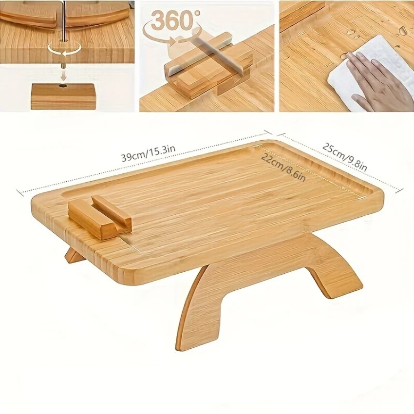 Wooden Foldable Tray Lazy Sofa - Food Snacks To Eat recensie en prijs