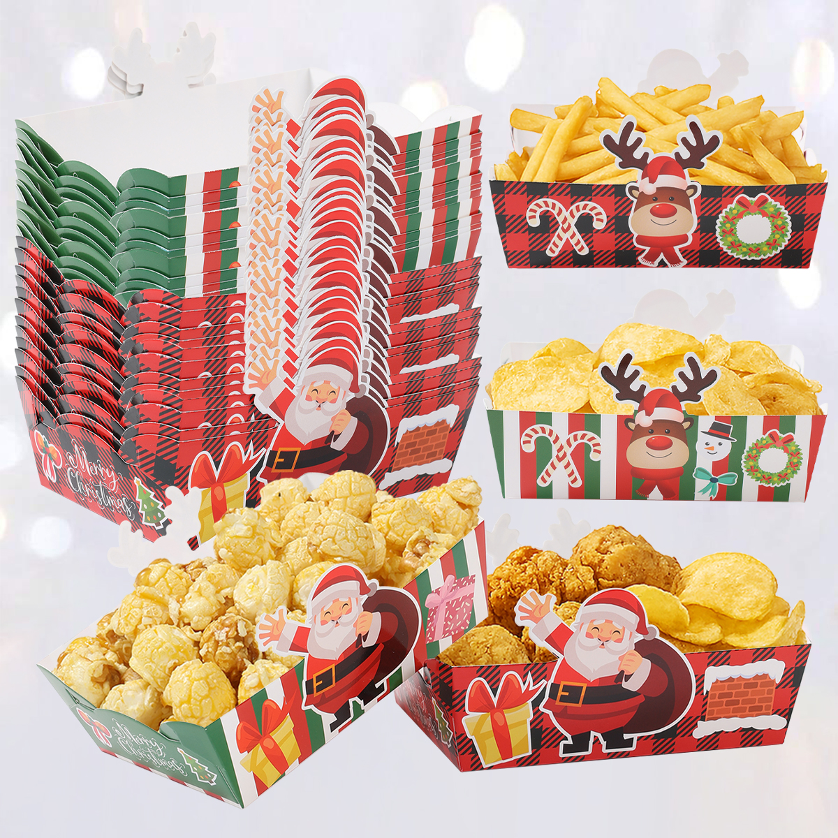 Christmas Paper Food Tray Merr - Xmas Food Snacks recensie en prijs