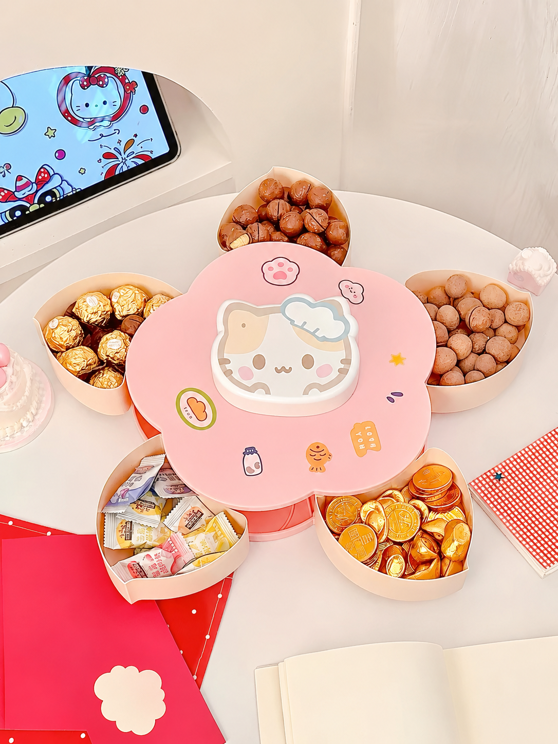 Rotatable Cute Cartoon Divided - Food Snacks To Eat recensie en prijs