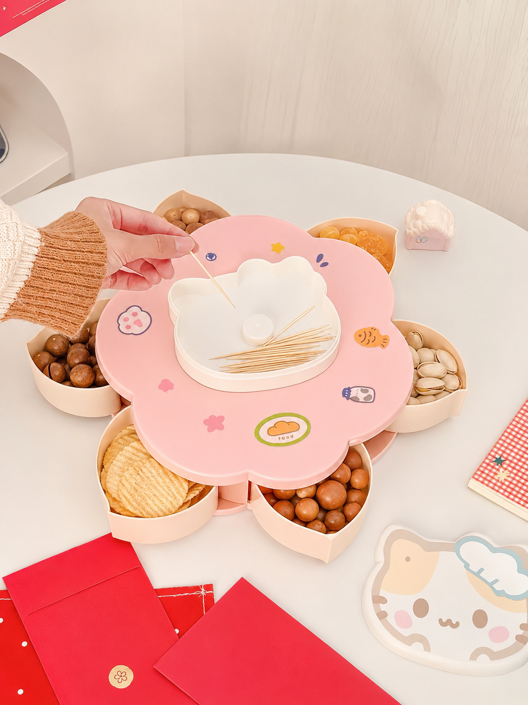 Rotatable Cute Cartoon Divided - Food Snacks To Eat recensie en prijs