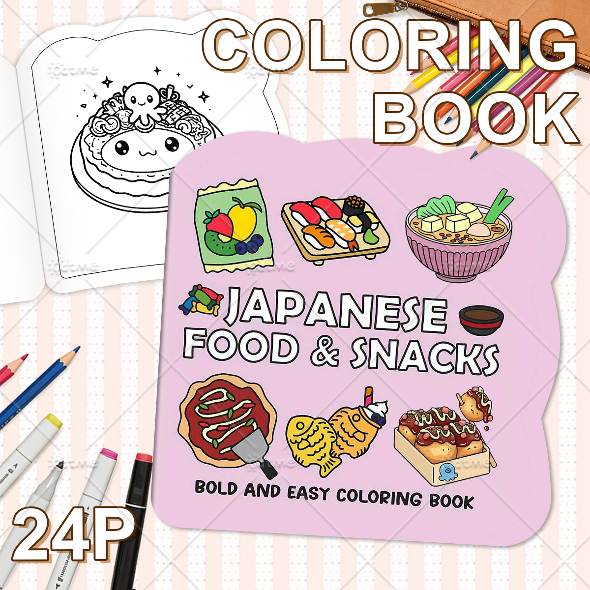 JAPANESE FOOD & SNACKS Irregul - Food Snacks Drawing recensie en prijs